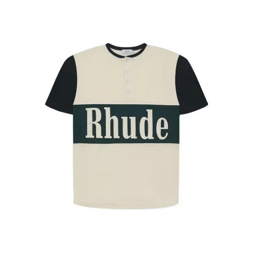 RHUDE Бежевый Мужской T-Рубашки