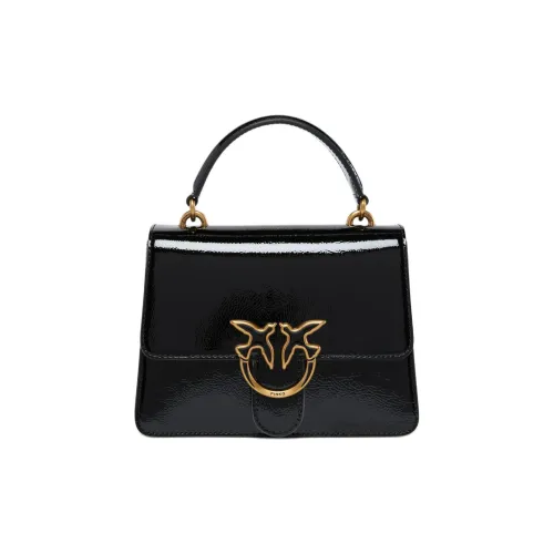PINKO Love Series Полиуретан Одно плечо Сумка Мини Женская Черная