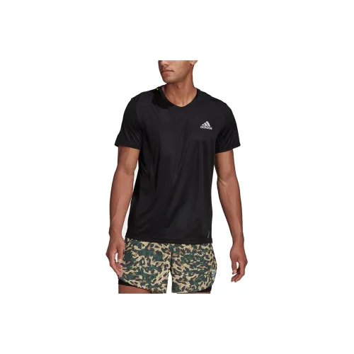 Adidas Бег Т-Рубашка Мужская Черная