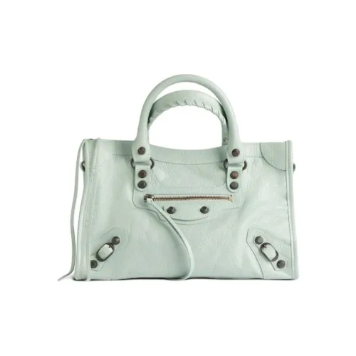 Balenciaga Le City Овечья кожа Одно плечо Сумка Маленькая Женская Минеральный зеленый