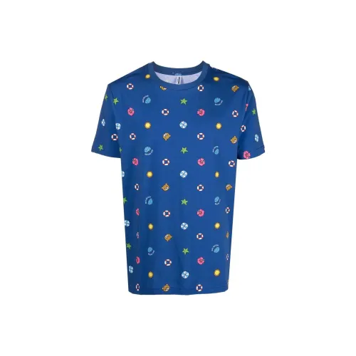 MOSCHINO Мужские синие футболки