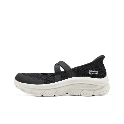 Skechers Slip Ins Туфли Мэри Джейн Черные Женские