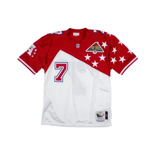 MITCHELL NESS T-Shirt Мужской Красный Белый