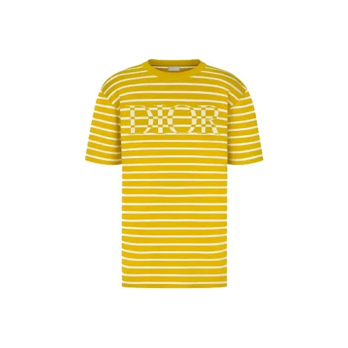 DIOR Quarterly New Products Желтые Мужские T-Рубашки