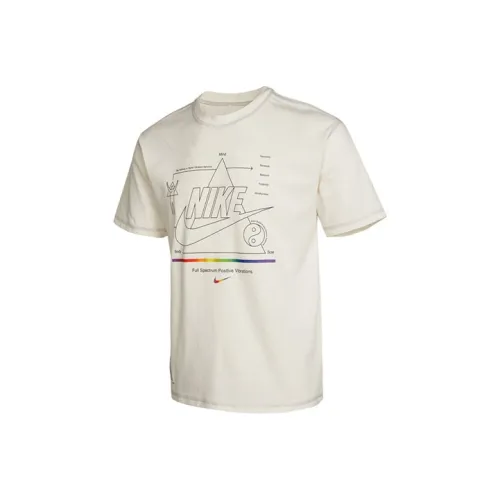 Nike Рукав с оборванным плечом T-рубашка Мужская Экрю