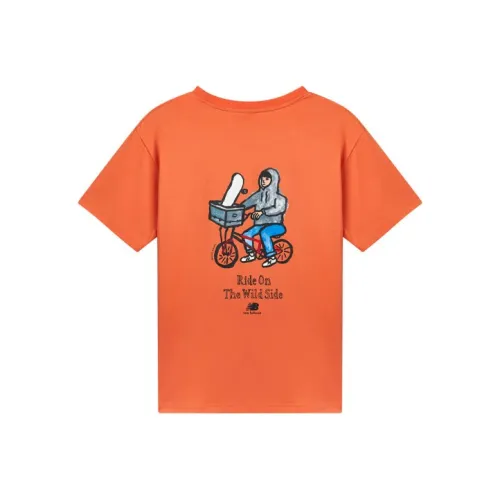 New Balance совместная графическая рубашка с принтом T Унисекс Оранжевый