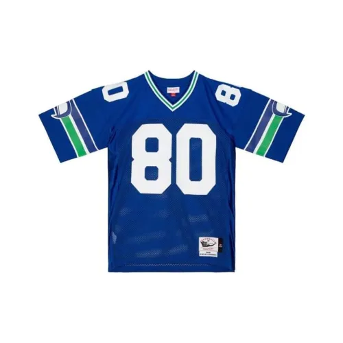 Mitchell Ness Blue Men's T-Shirts Mitchell Ness Синие Мужские Футболки