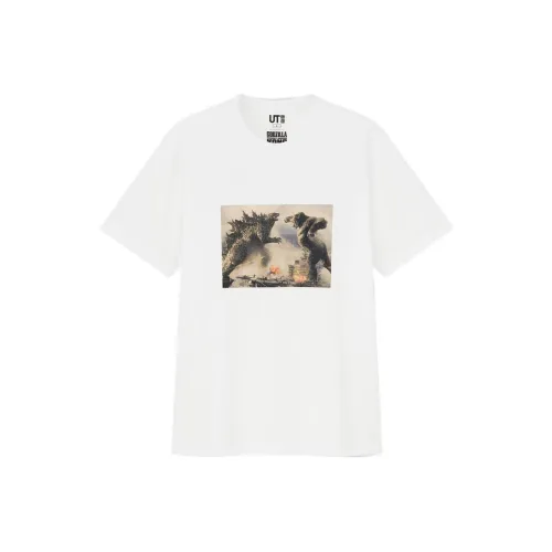 UNIQLO Белая унисекс футболка