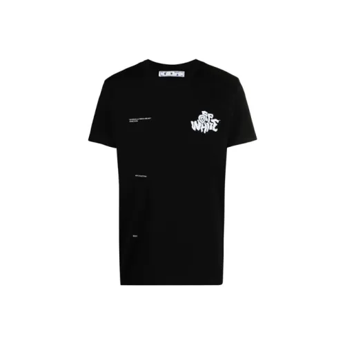 Off Белый SS21 Черный Мужская T-Рубашка