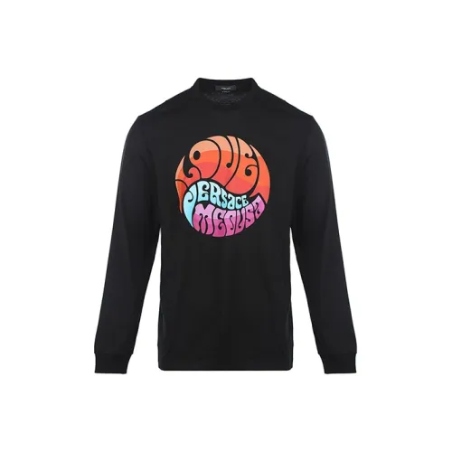 VERSACE Мужские черные T-рубашки