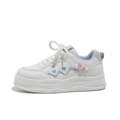 Babaya Slip-resistant Abrasion-resistant Low-top Скейтборд Кроссовки Женские Белые Синие