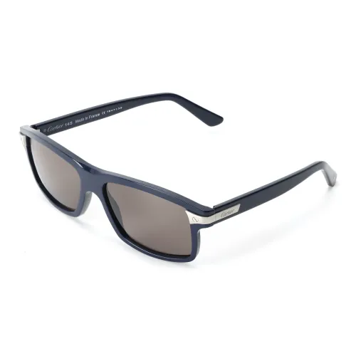 Cartier Ацетат Прямоугольные Солнцезащитные очки Женские Синие