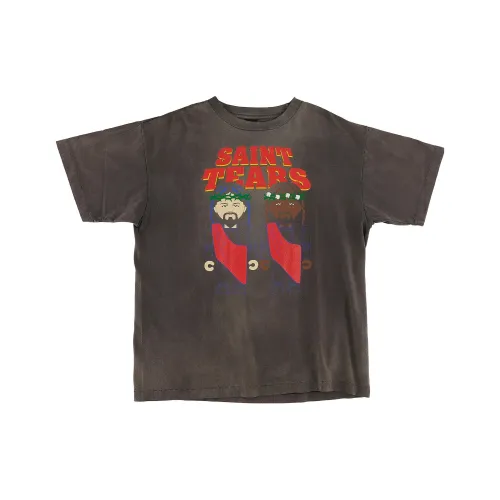 SAINT Mxxxxxx Saint Mxxxxxx X Denim Tears Co Branded Коричневый Унисекс T Рубашки