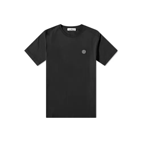 STONE ISLAND SS23 Рукав с оборванным плечом T-рубашка Мужская Черная