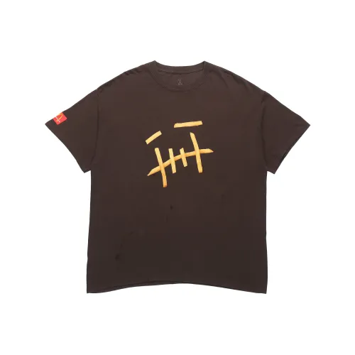 TRAVIS SCOTT Коричневая унисекс футболка