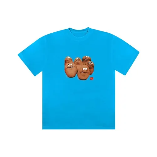 Travis Scott T-Shirt Унисекс Озерный Синий