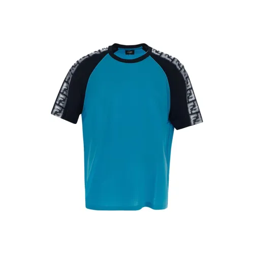 Fendi Blue Мужские T-рубашки