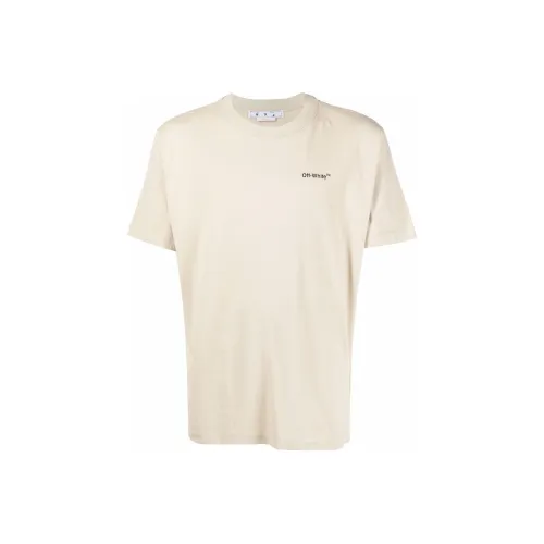 Off Белый SS22 Бежевый Мужская T-Рубашка