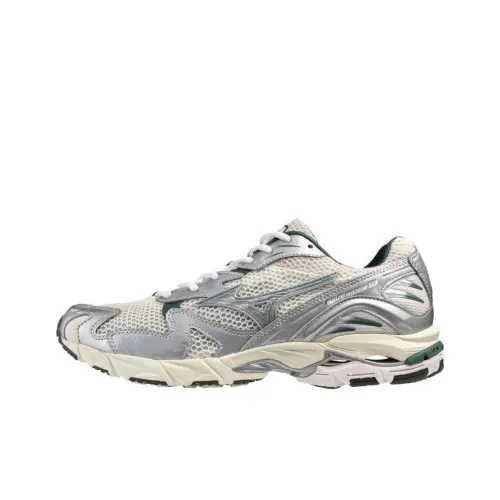 Кроссовки для бега Mizuno Wave Rider 10, низкий топ, серебристо-зеленый, мужской