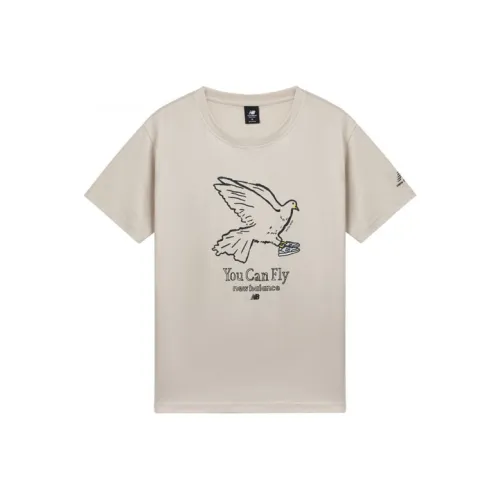 New Balance Naijel Tee T-Shirt Унисекс Бежевый