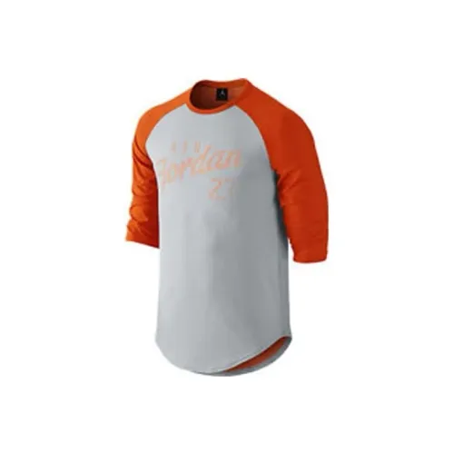 JORDAN Серый Оранжевый Мужская T-рубашка