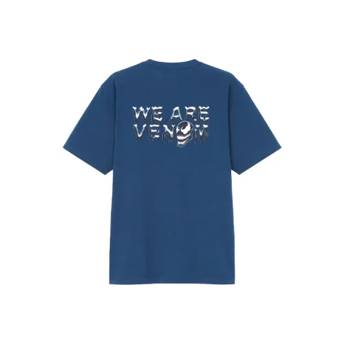 UNIQLO Рукав с оборванным плечом T-рубашка унисекс темно-синий