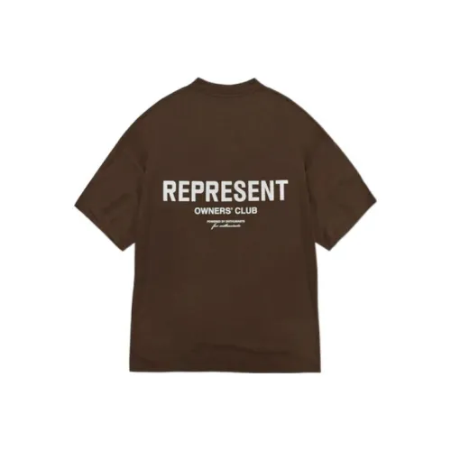 REPRESENT Коричневая унисекс футболка