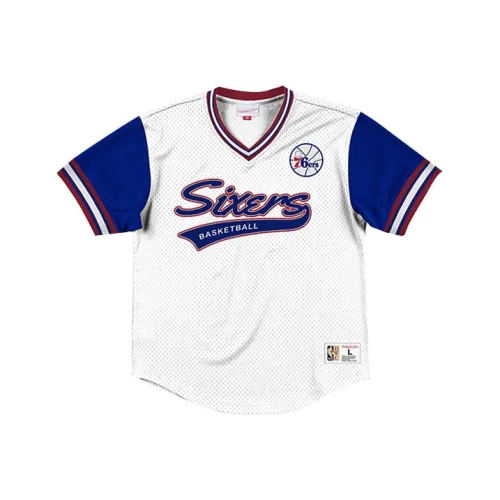 Mitchell Ness Белая Унисекс Футболка