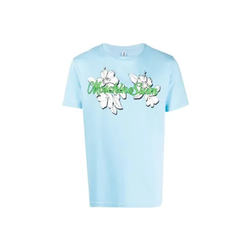 MOSCHINO Небесно-голубая мужская футболка с коротким рукавом