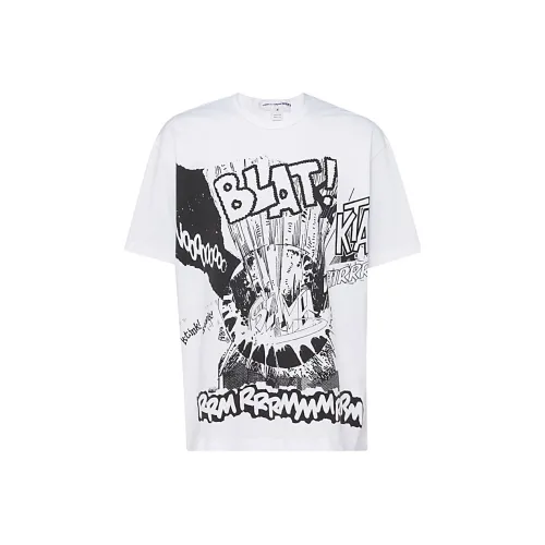 CDG Collaboration Белая Мужская T-Рубашка