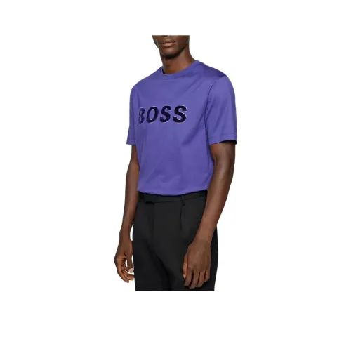 Hugo Boss Фиолетовые Мужские T-рубашки