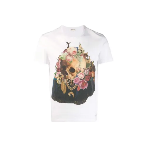 Alexander McQueen Белая Мужская T-Рубашка