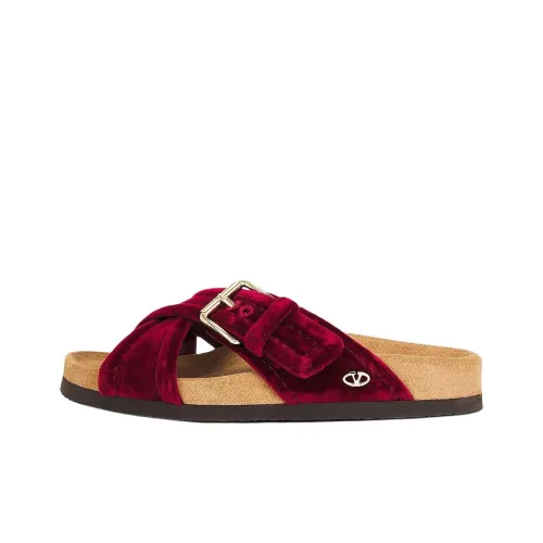 Valentino Rubber Slide Тапочки Женские Red