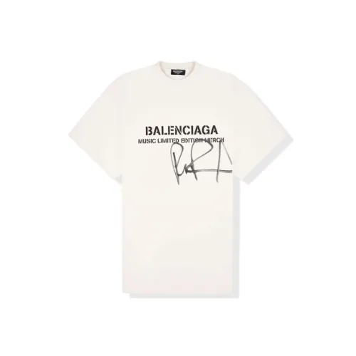 Balenciaga x Rupaul Рукав с оборванным плечом T-рубашка Мужская Экрю Свободный крой