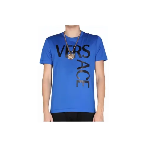 VERSACE Мужские синие T-рубашки