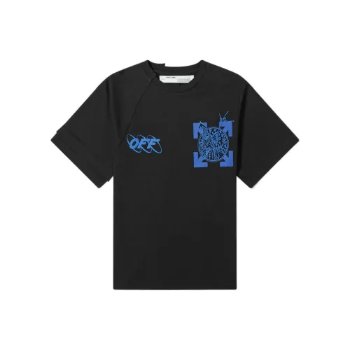 Off Белый SS22 Черный Мужская T-Рубашка
