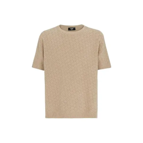 Fendi Khaki Мужские T-рубашки