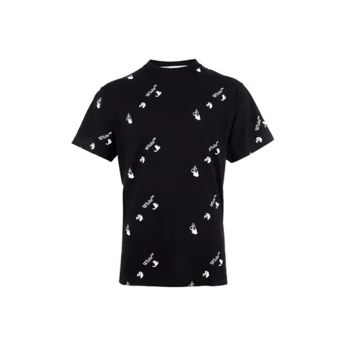 Off Белый SS21 Черный Мужская T-Рубашка