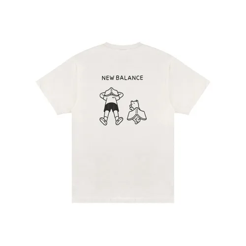 New Balance совместный бренд x Noritake Набор в рукаве T-рубашка унисекс белого цвета