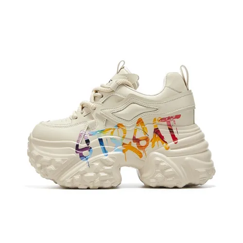 ST SAT Устойчивые к истиранию низкие топовые кроссовки с толстой подошвой женские