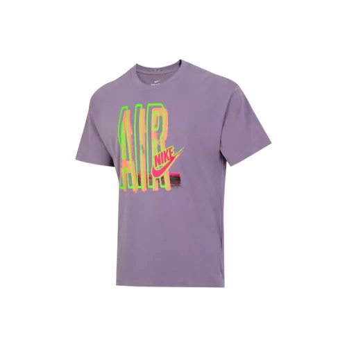 Nike Рукав с оборванным плечом T-рубашка Мужская Фиолетовая
