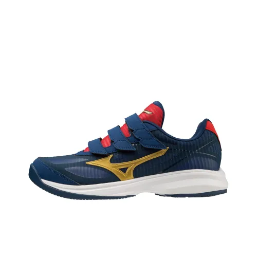 Mizuno Wave Light Revolution Elite Low Топ Бейсбольные Кроссовки Унисекс Синий Золото Цвет