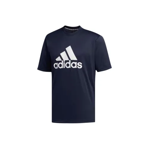 Adidas Blue Men's T-Shirts Adidas Синий Мужские Футболки