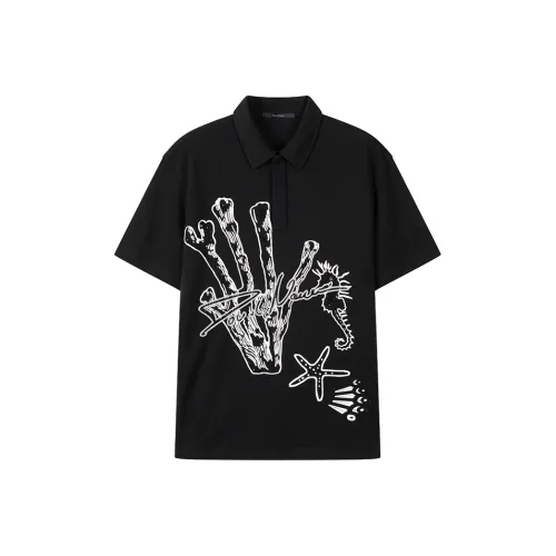 DAVID NAMAN Черные Мужские T-Рубашки