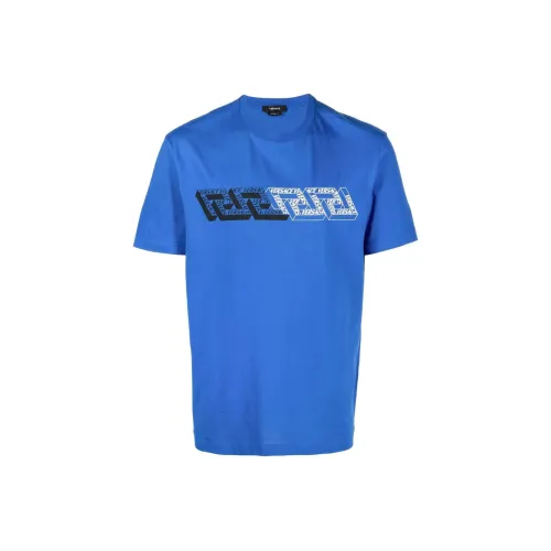 VERSACE Мужские синие T-рубашки