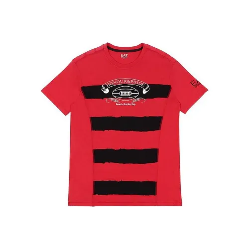 EMPORIO ARMANI EA7 T-Shirt Унисекс Красный