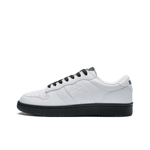 KAPPA Спина к Спине Устойчивая к Износу Низкий Топ Скейтборд Кроссовки Унисекс Белый Черный