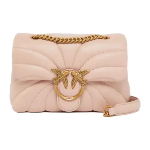 PINKO Love Series Овчина Сумка через плечо Мини Женская Розовая