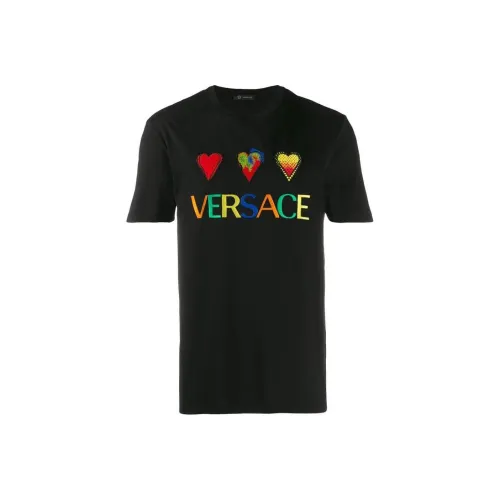 VERSACE Мужские черные T-рубашки