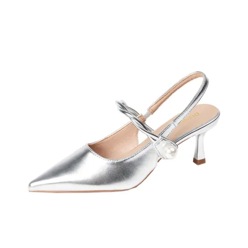 Dunnu Узкий каблук Высокие каблуки 5CM Женские Серебряные